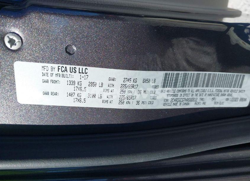 Photo 9 of 2017 Dodge Grand CARAVAN SXT (VIN 2C4RDGCG7HR666612)