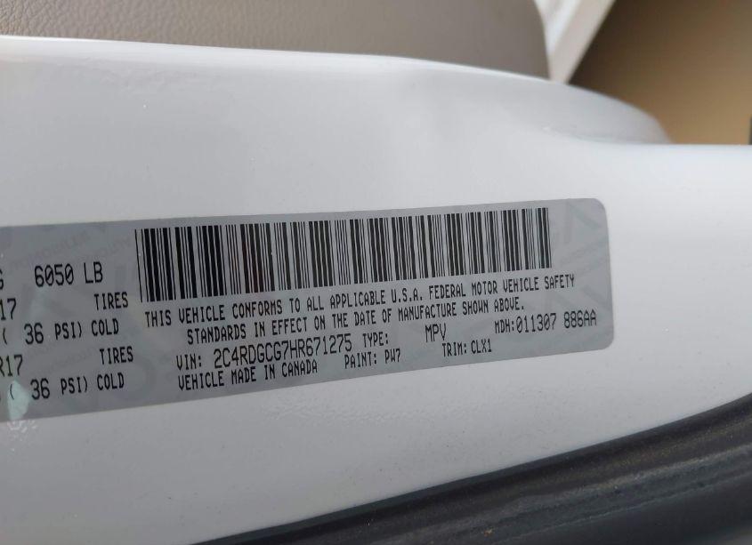 Photo 9 of 2017 Dodge Grand CARAVAN SXT (VIN 2C4RDGCG7HR671275)