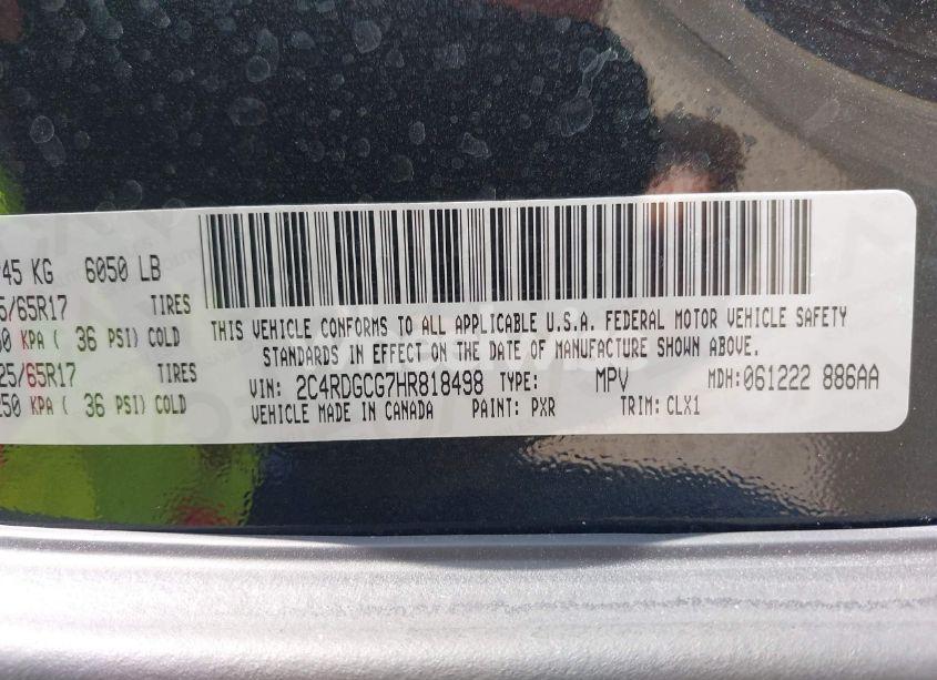 Photo 9 of 2017 Dodge Grand CARAVAN SXT (VIN 2C4RDGCG7HR818498)