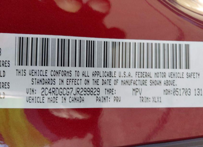 Photo 9 of 2018 Dodge Grand CARAVAN SXT (VIN 2C4RDGCG7JR299829)