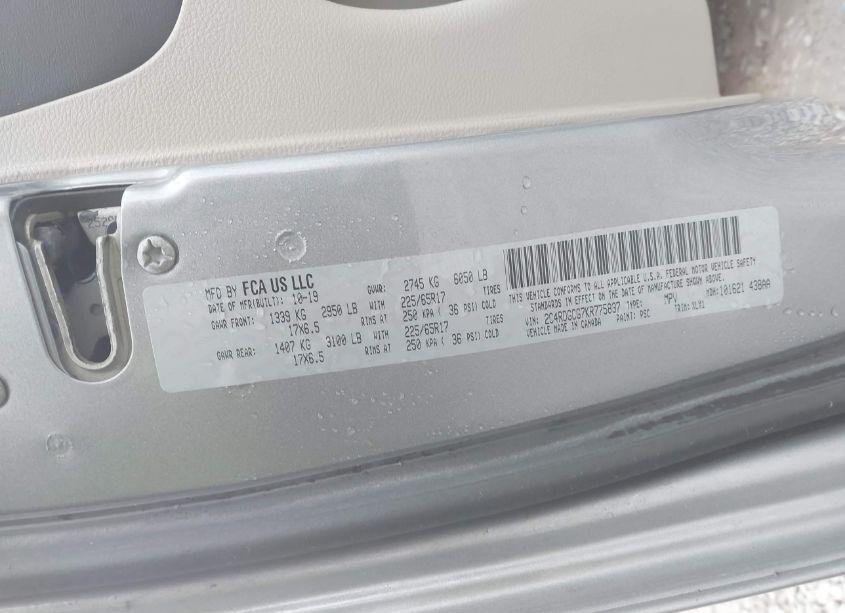 Photo 9 of 2019 Dodge Grand CARAVAN SXT (VIN 2C4RDGCG7KR775837)