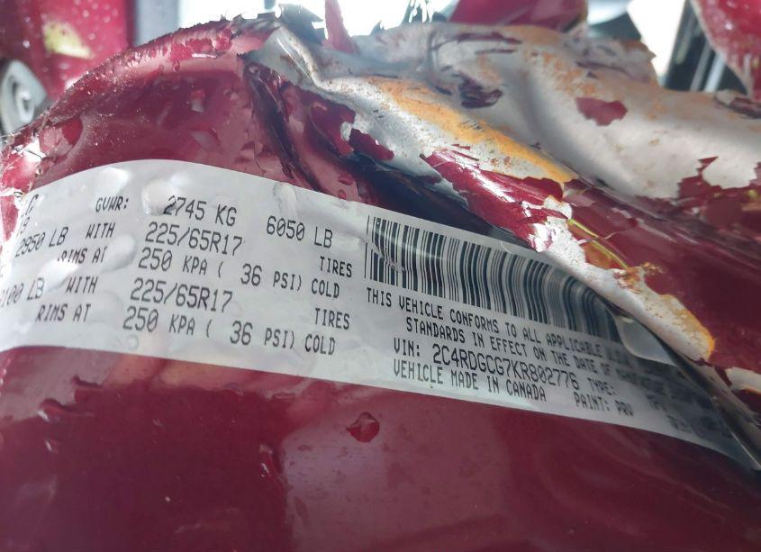 Photo 9 of 2019 Dodge Grand CARAVAN SXT (VIN 2C4RDGCG7KR802776)