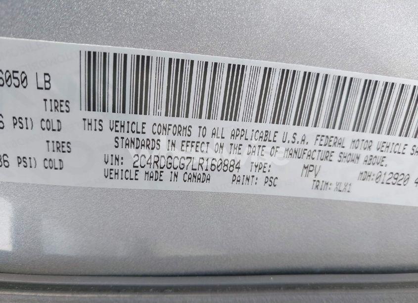 Photo 9 of 2020 Dodge Grand CARAVAN SXT (VIN 2C4RDGCG7LR160884)