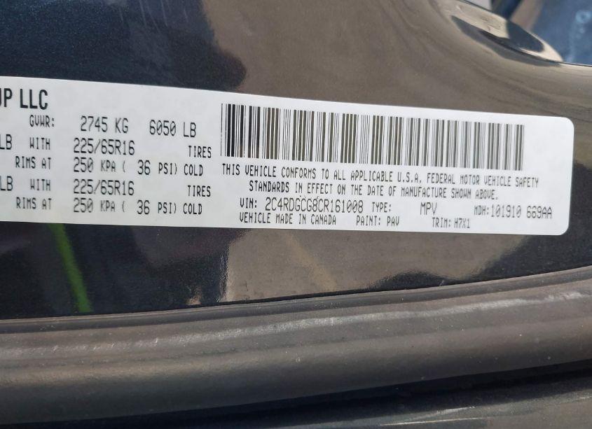 Photo 9 of 2012 Dodge Grand CARAVAN SXT (VIN 2C4RDGCG8CR161008)