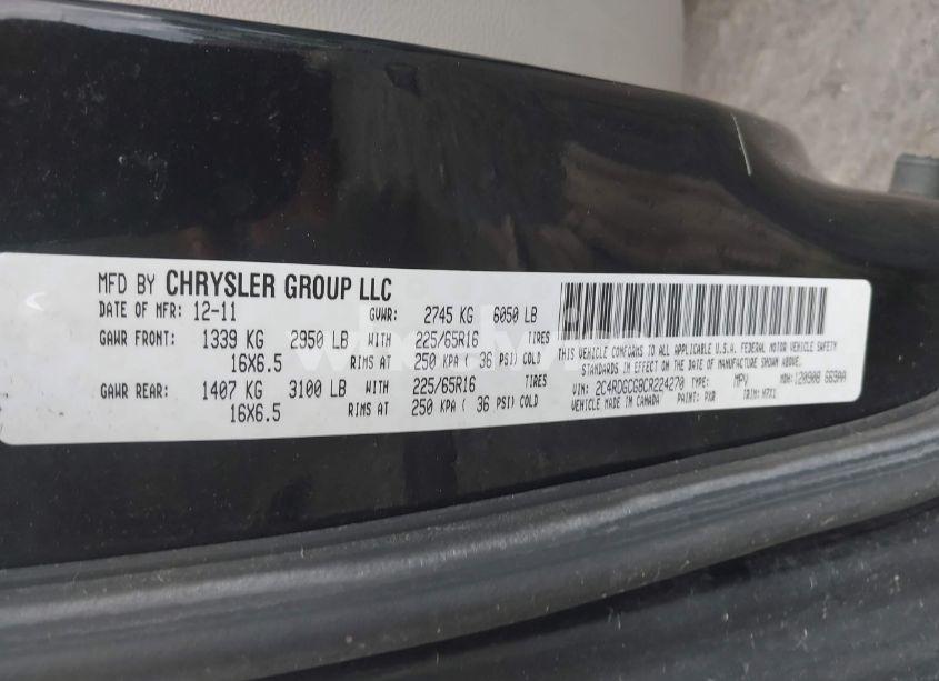 Photo 9 of 2012 Dodge Grand CARAVAN SXT (VIN 2C4RDGCG8CR224270)