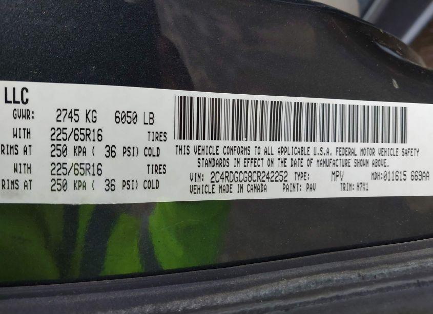 Photo 9 of 2012 Dodge Grand CARAVAN SXT (VIN 2C4RDGCG8CR242252)