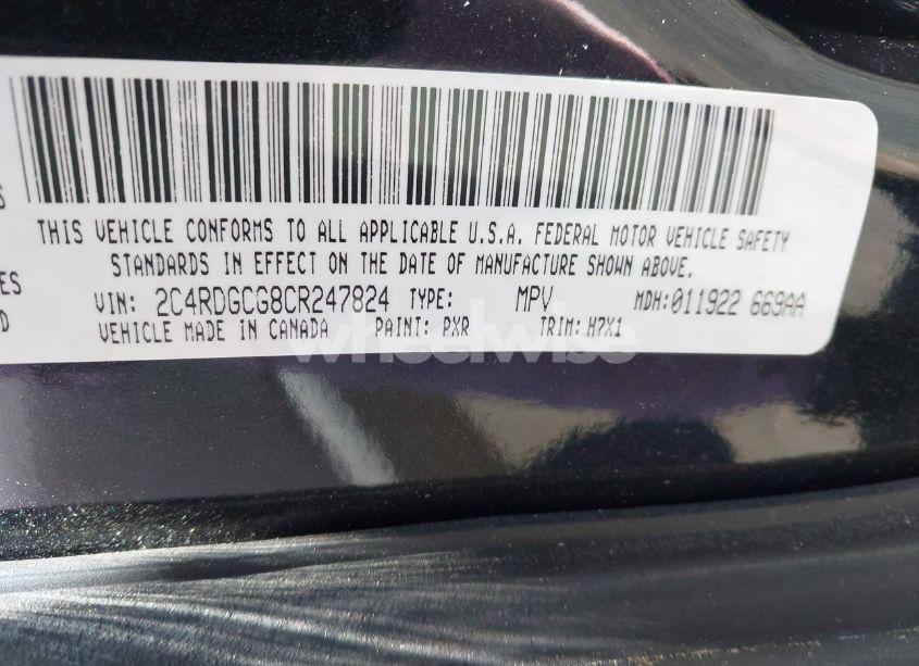 Photo 9 of 2012 Dodge Grand CARAVAN SXT (VIN 2C4RDGCG8CR247824)