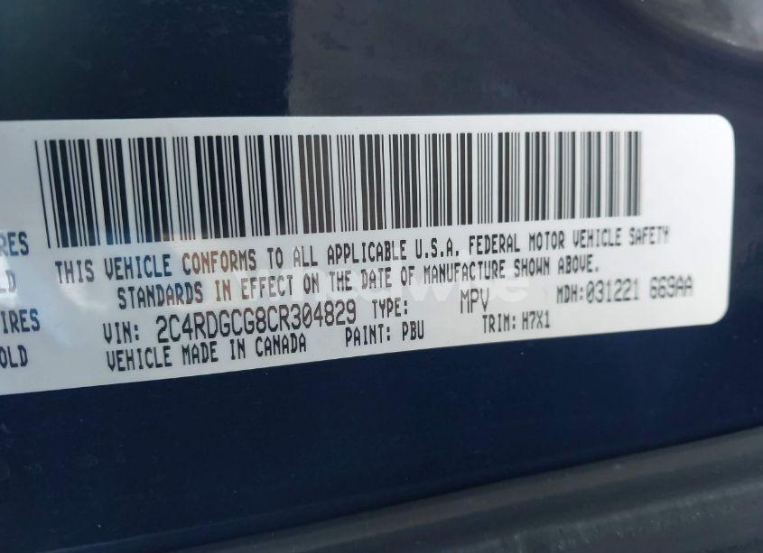 Photo 9 of 2012 Dodge Grand CARAVAN SXT (VIN 2C4RDGCG8CR304829)