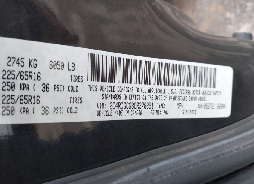 Photo 9 of 2012 Dodge Grand CARAVAN SXT (VIN 2C4RDGCG8CR378851)