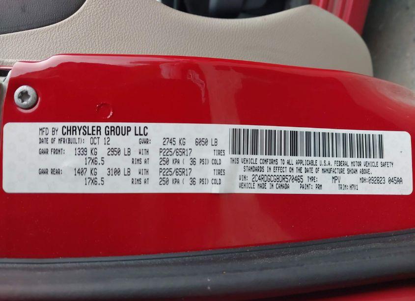 Photo 9 of 2013 Dodge Grand CARAVAN SXT (VIN 2C4RDGCG8DR570465)