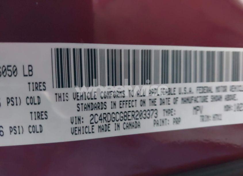 Photo 9 of 2014 Dodge Grand CARAVAN SXT (VIN 2C4RDGCG8ER203373)