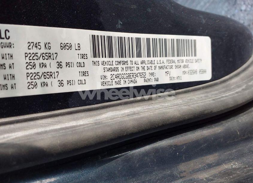 Photo 9 of 2014 Dodge Grand CARAVAN SXT (VIN 2C4RDGCG8ER347652)