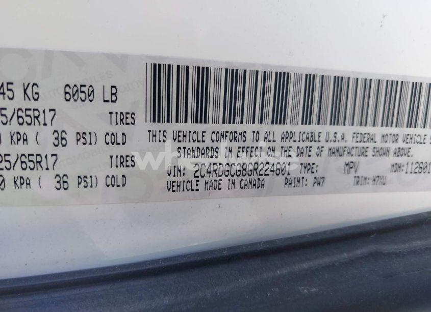 Photo 9 of 2016 Dodge Grand CARAVAN SXT (VIN 2C4RDGCG8GR224601)