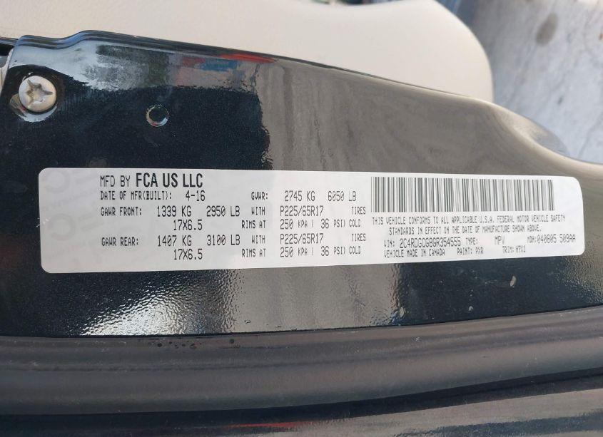 Photo 9 of 2016 Dodge Grand CARAVAN SXT (VIN 2C4RDGCG8GR354555)