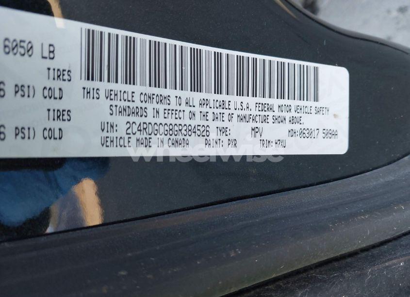 Photo 9 of 2016 Dodge Grand CARAVAN SXT (VIN 2C4RDGCG8GR384526)