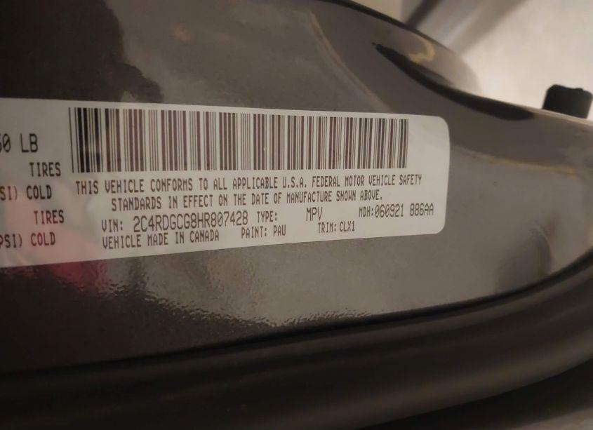 Photo 9 of 2017 Dodge Grand CARAVAN SXT (VIN 2C4RDGCG8HR807428)