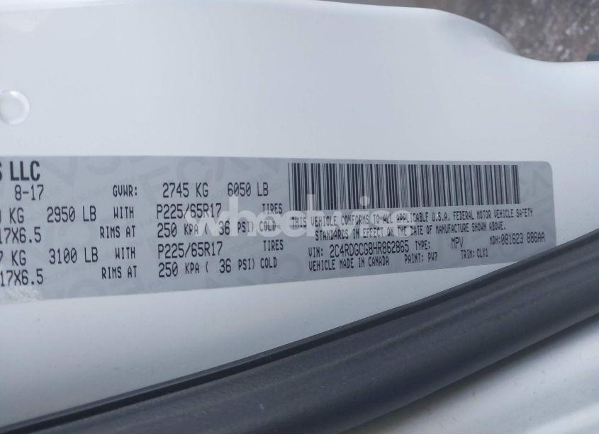 Photo 9 of 2017 Dodge Grand CARAVAN SXT (VIN 2C4RDGCG8HR862865)