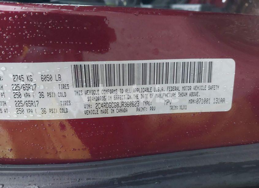 Photo 9 of 2018 Dodge Grand CARAVAN SXT (VIN 2C4RDGCG8JR360623)