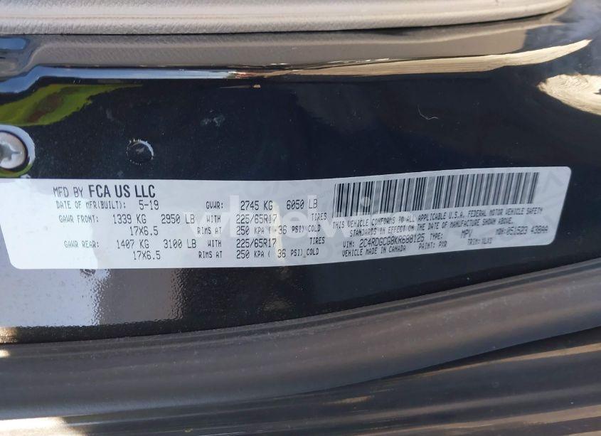 Photo 9 of 2019 Dodge Grand CARAVAN SXT (VIN 2C4RDGCG8KR688125)