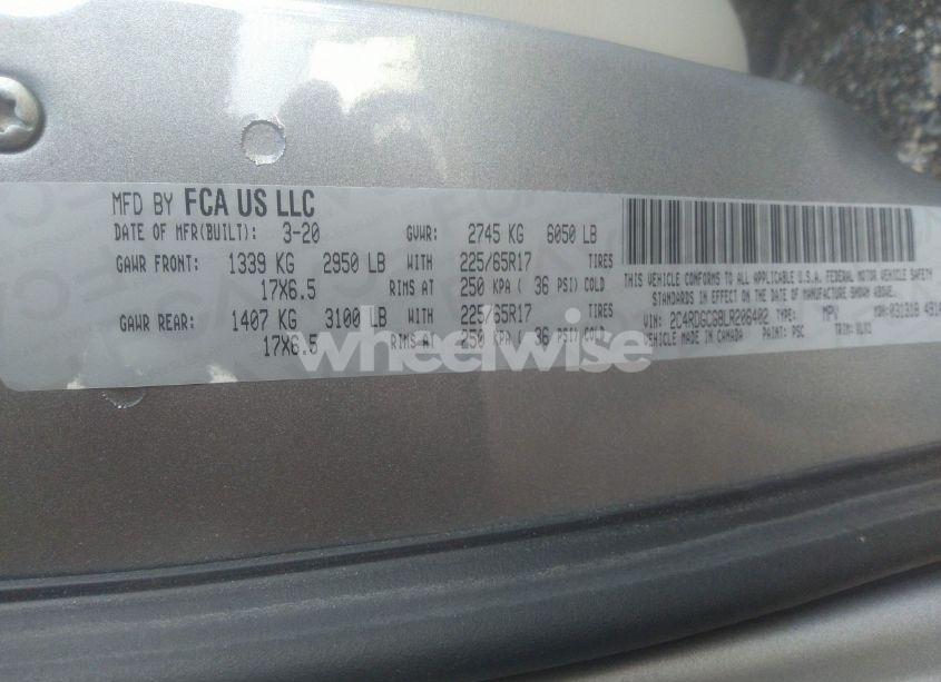 Photo 9 of 2020 Dodge Grand CARAVAN SXT (VIN 2C4RDGCG8LR206402)