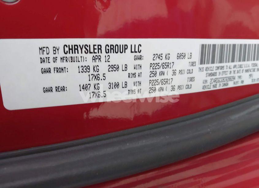 Photo 9 of 2012 Dodge Grand CARAVAN SXT (VIN 2C4RDGCG9CR288284)