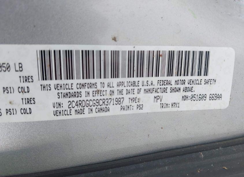 Photo 9 of 2012 Dodge Grand CARAVAN SXT (VIN 2C4RDGCG9CR371987)