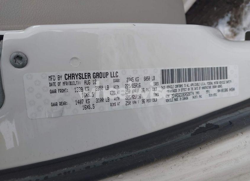 Photo 9 of 2013 Dodge Grand CARAVAN SXT (VIN 2C4RDGCG9DR528774)