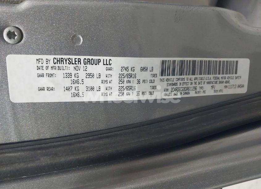 Photo 9 of 2013 Dodge Grand CARAVAN SXT (VIN 2C4RDGCG9DR611296)