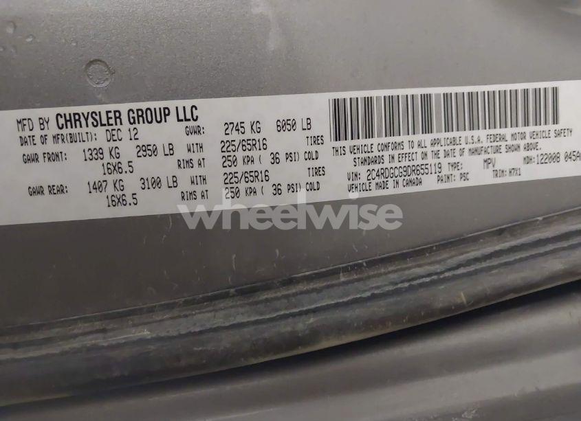Photo 9 of 2013 Dodge Grand CARAVAN SXT (VIN 2C4RDGCG9DR655119)