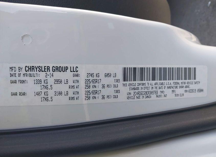 Photo 9 of 2014 Dodge Grand CARAVAN SXT 30TH ANNIVERSARY (VIN 2C4RDGCG9ER309783)