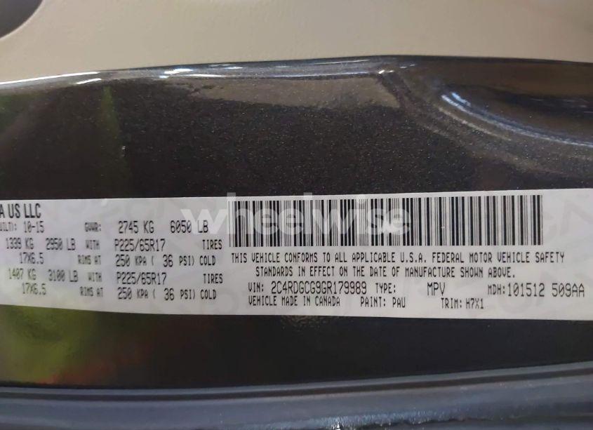 Photo 9 of 2016 Dodge Grand CARAVAN SXT (VIN 2C4RDGCG9GR179989)