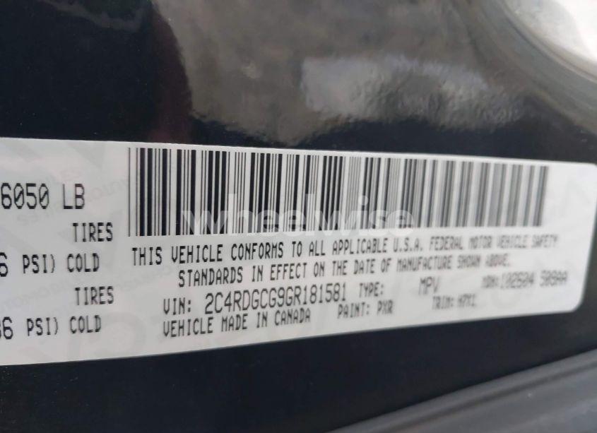 Photo 9 of 2016 Dodge Grand CARAVAN SXT (VIN 2C4RDGCG9GR181581)