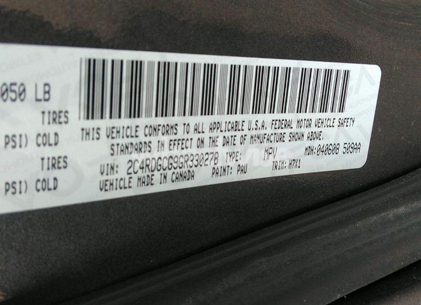 Photo 9 of 2016 Dodge Grand CARAVAN SXT (VIN 2C4RDGCG9GR330278)