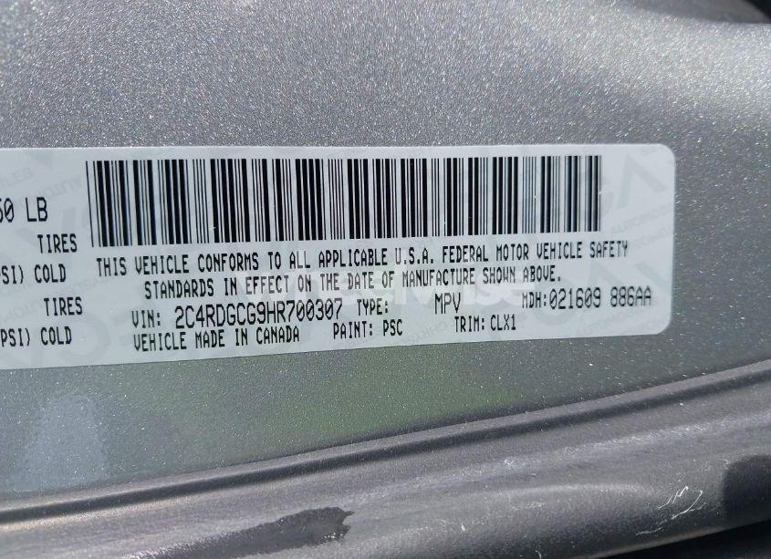 Photo 9 of 2017 Dodge Grand CARAVAN SXT (VIN 2C4RDGCG9HR700307)