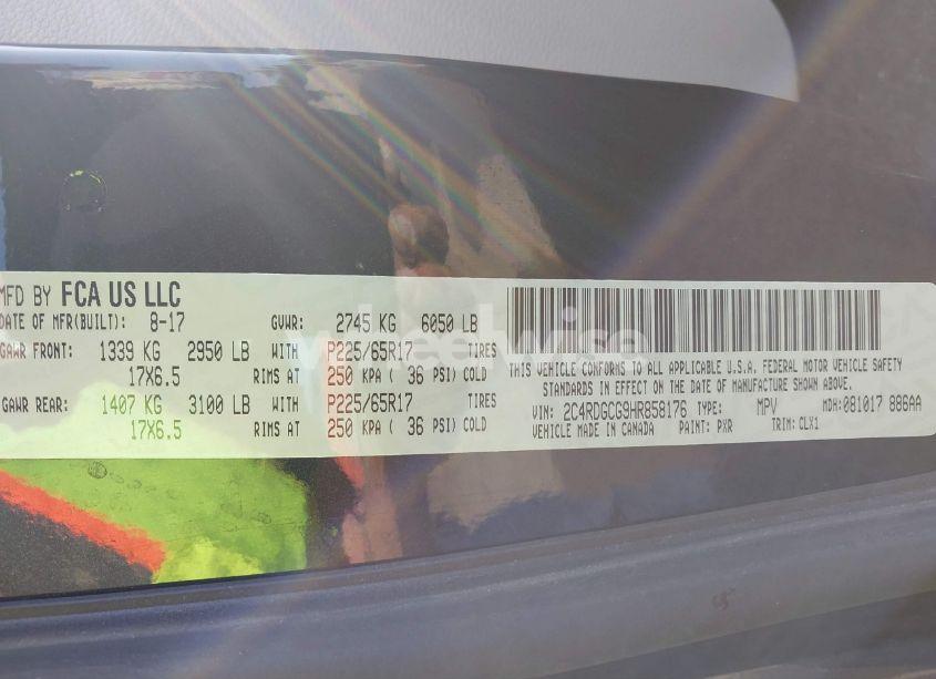 Photo 9 of 2017 Dodge Grand CARAVAN SXT (VIN 2C4RDGCG9HR858176)