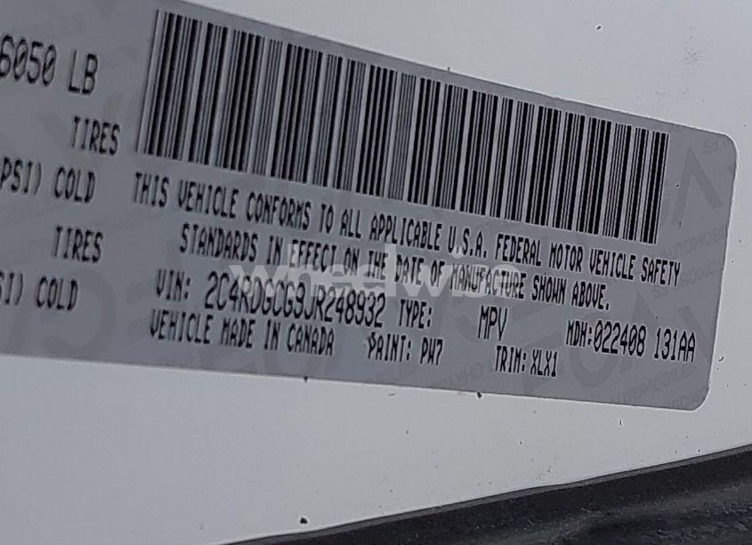 Photo 9 of 2018 Dodge Grand CARAVAN SXT (VIN 2C4RDGCG9JR248932)