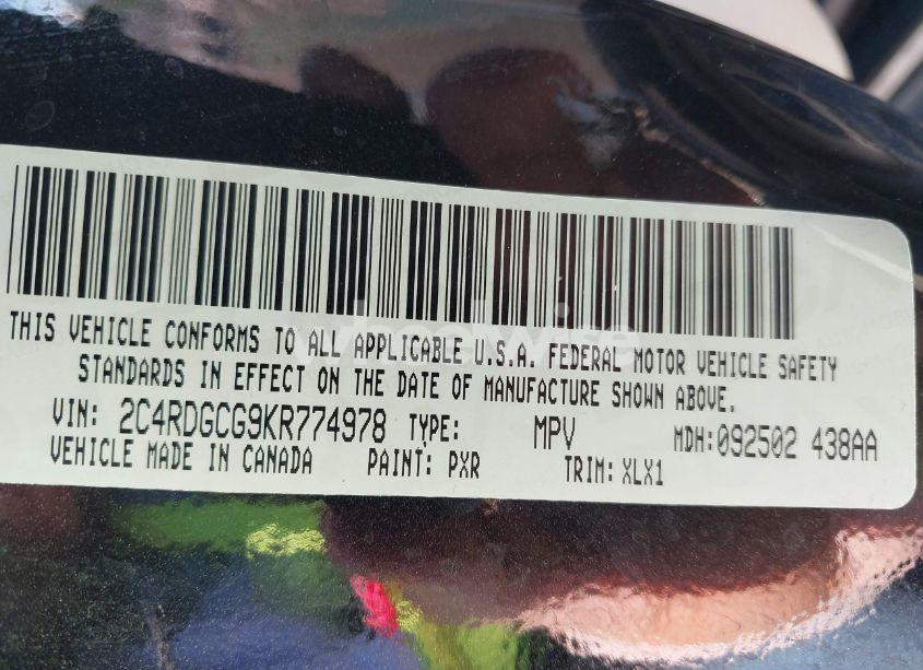 Photo 9 of 2019 Dodge Grand CARAVAN SXT (VIN 2C4RDGCG9KR774978)