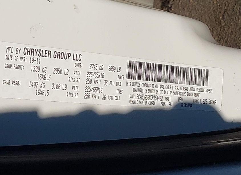 Photo 9 of 2012 Dodge Grand CARAVAN SXT (VIN 2C4RDGCGXCR154402)