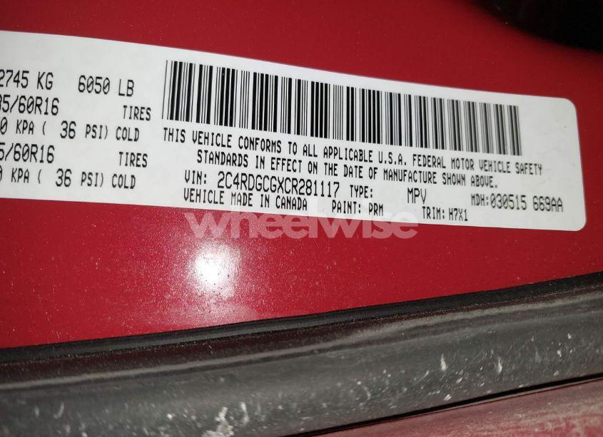 Photo 9 of 2012 Dodge Grand CARAVAN SXT (VIN 2C4RDGCGXCR281117)