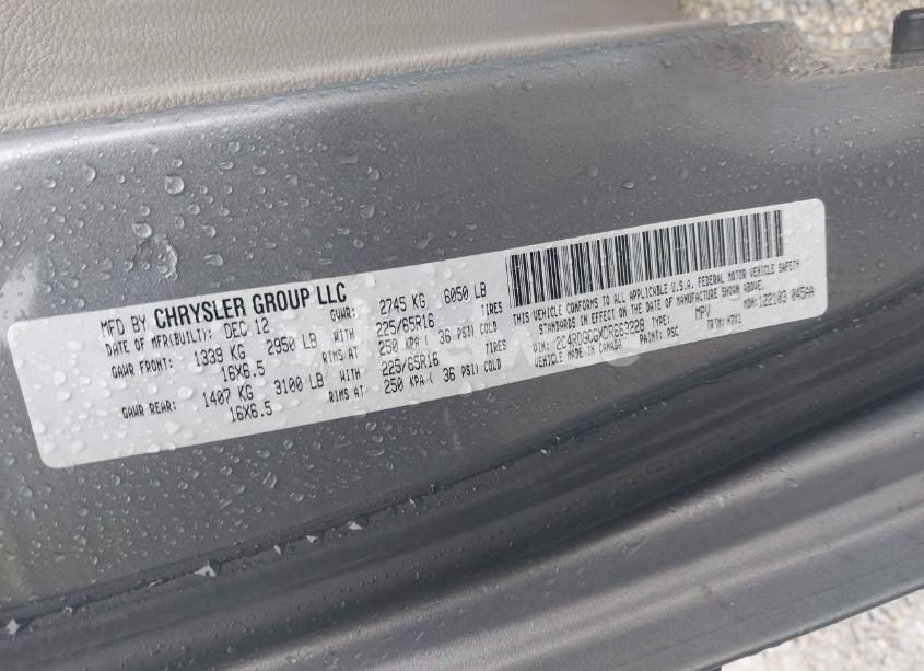 Photo 9 of 2013 Dodge Grand CARAVAN SXT (VIN 2C4RDGCGXDR663228)