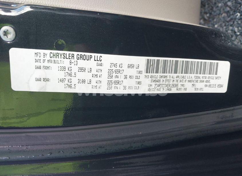 Photo 9 of 2014 Dodge Grand CARAVAN SXT (VIN 2C4RDGCGXER128305)