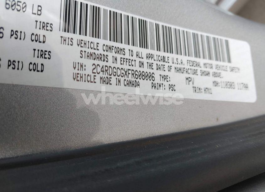 Photo 9 of 2015 Dodge Grand CARAVAN SXT (VIN 2C4RDGCGXFR608006)