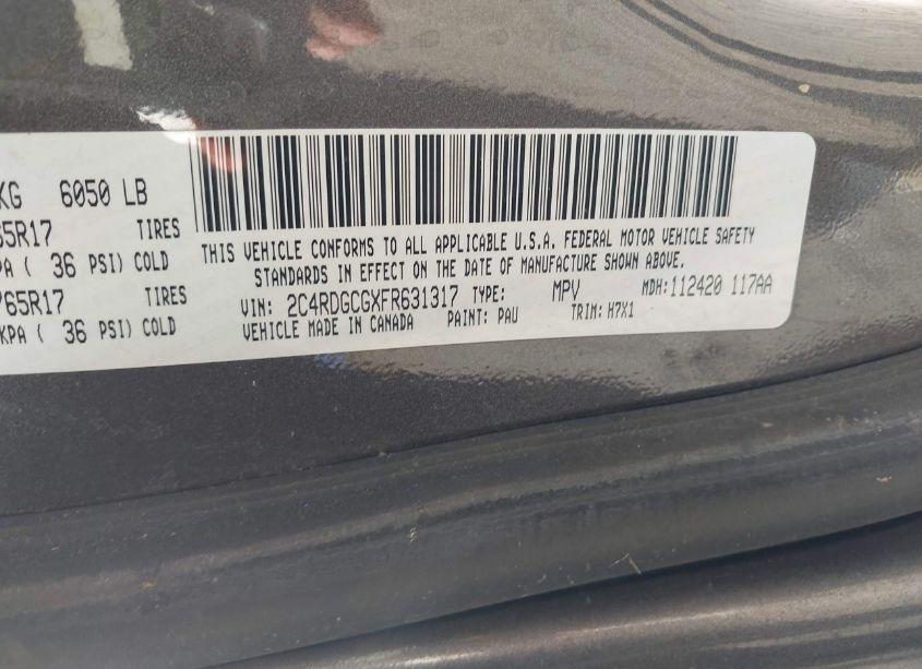 Photo 9 of 2015 Dodge Grand CARAVAN SXT (VIN 2C4RDGCGXFR631317)