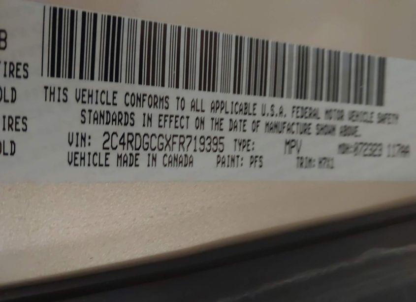 Photo 9 of 2015 Dodge Grand CARAVAN SXT (VIN 2C4RDGCGXFR719395)