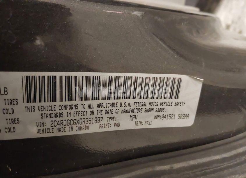 Photo 9 of 2016 Dodge Grand CARAVAN SXT (VIN 2C4RDGCGXGR351897)