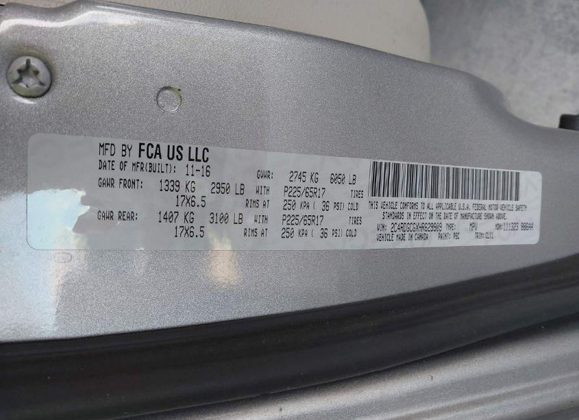 Photo 9 of 2017 Dodge Grand CARAVAN SXT (VIN 2C4RDGCGXHR629909)