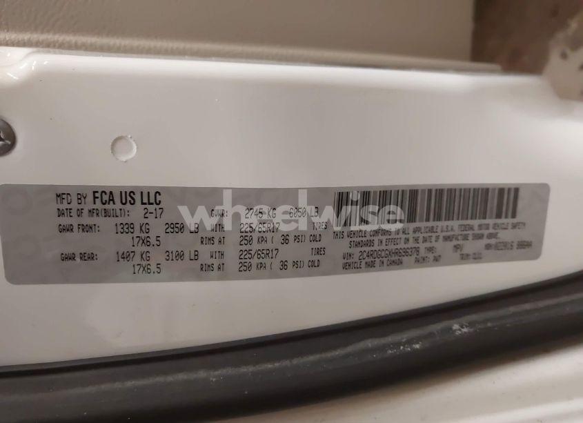 Photo 9 of 2017 Dodge Grand CARAVAN SXT (VIN 2C4RDGCGXHR696378)