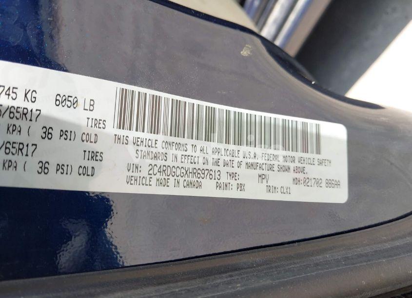 Photo 9 of 2017 Dodge Grand CARAVAN SXT (VIN 2C4RDGCGXHR697613)