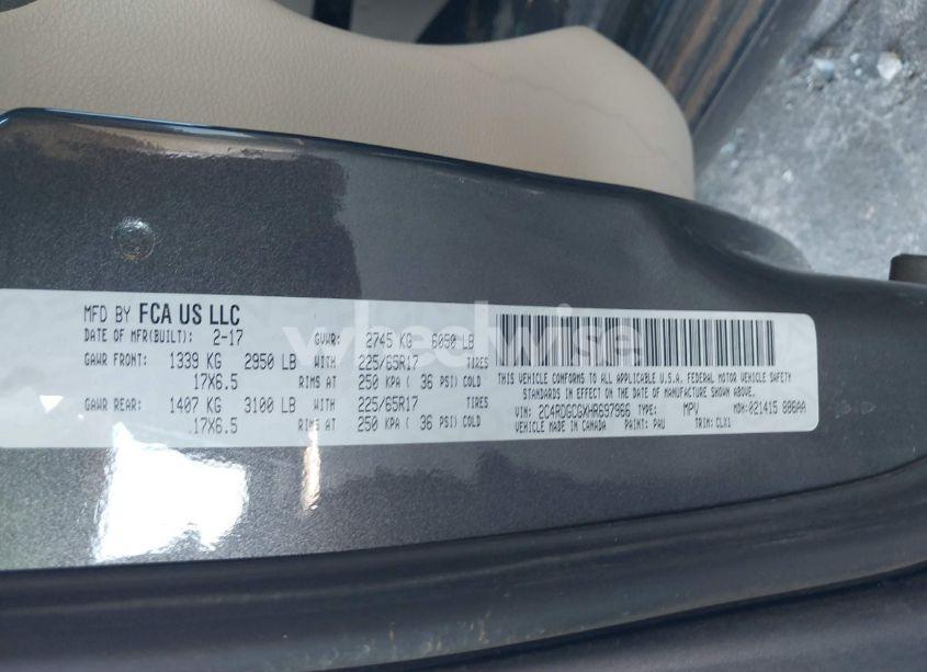 Photo 9 of 2017 Dodge Grand CARAVAN SXT (VIN 2C4RDGCGXHR697966)