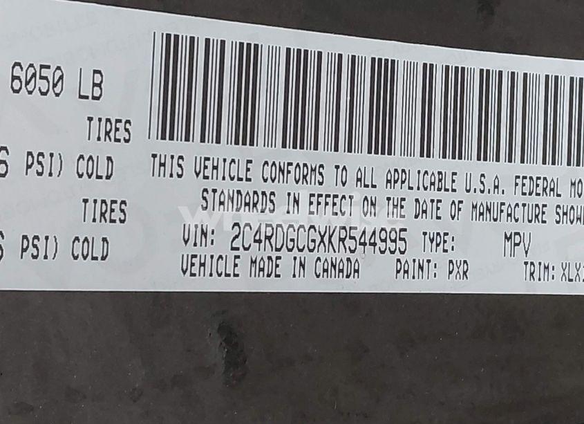 Photo 9 of 2019 Dodge Grand CARAVAN SXT (VIN 2C4RDGCGXKR544995)